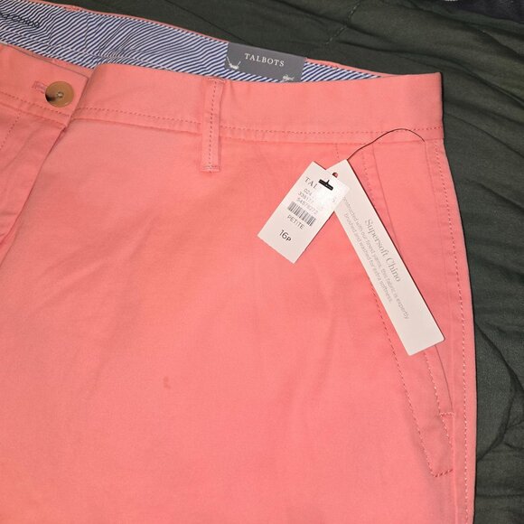 NWT Light Pink Relaxed Talbot's Chinos SZ 16P - Picture 3 of 5